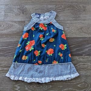 3/$15 - So La Vita Girls Navy Floral Dress Size 2T